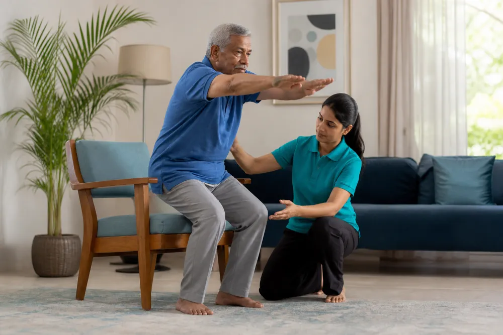 Safe supervised sit-to-stand rehabilitation exercise